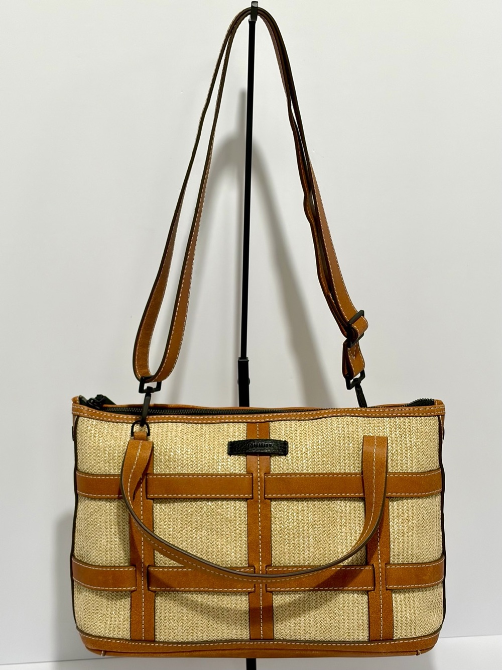 HAMMITT Addie MD Crossbody/Tote In Saddle Raffia/Bronze Hardware Like 🆕